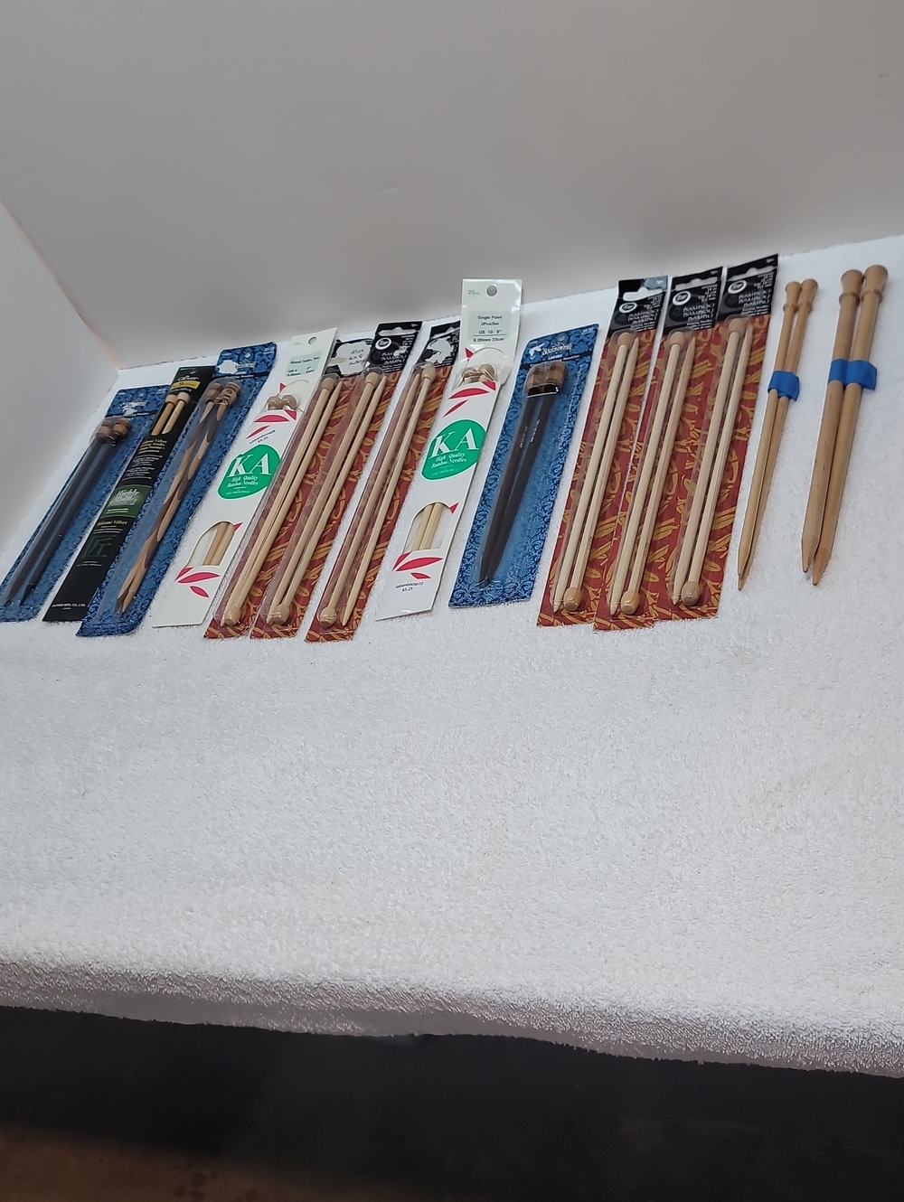 HUGE Assortment Wooden Knitting Needles Set - 14 Pairs